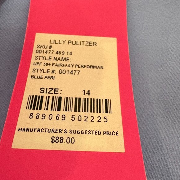 Lilly Pulitzer Womens UPF 50+ Fairway Performance Shorts Blue Peri Size 14 NWD - Picture 4 of 7